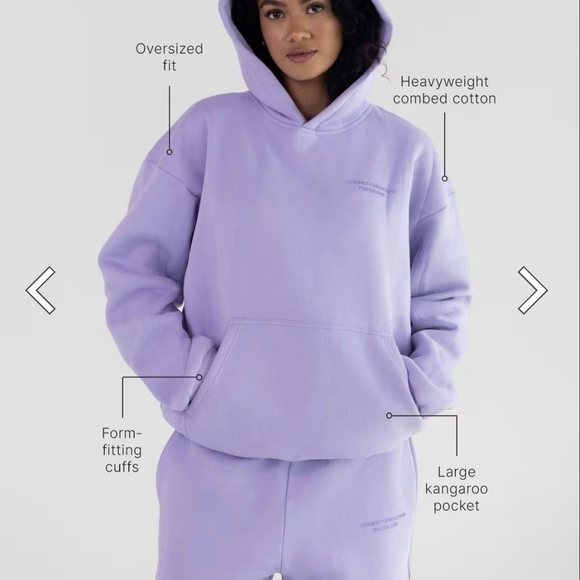 Comfrt Tops - Lavender Pastel Comfrt Hoodie Lg